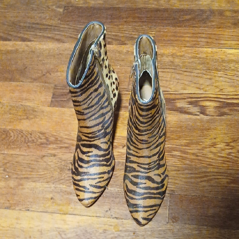 Matisse Tiger and Leopard Print Ankle Boots